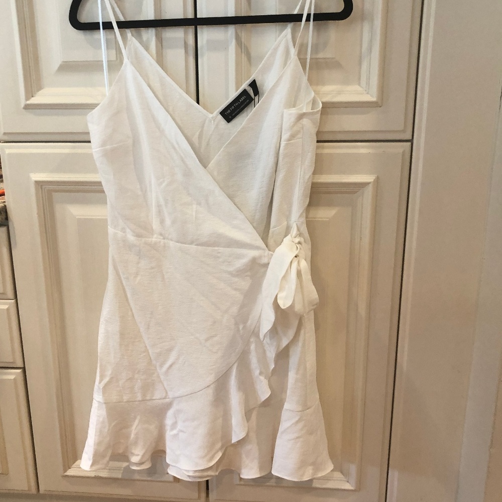 Soulmate Ivory Ruffled Wrap Dress